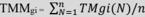 TMMgi = ∑ n TMgi(N)/n N=1